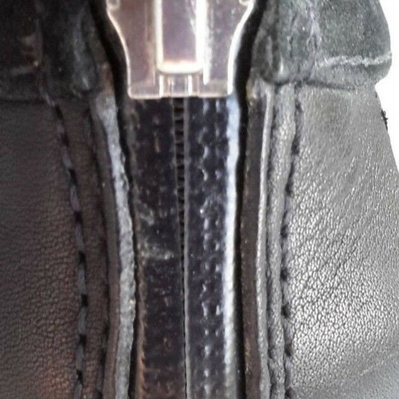 Black Leather Open Toe L.A.M.B. Shoes Size 8.5 - Picture 9 of 12